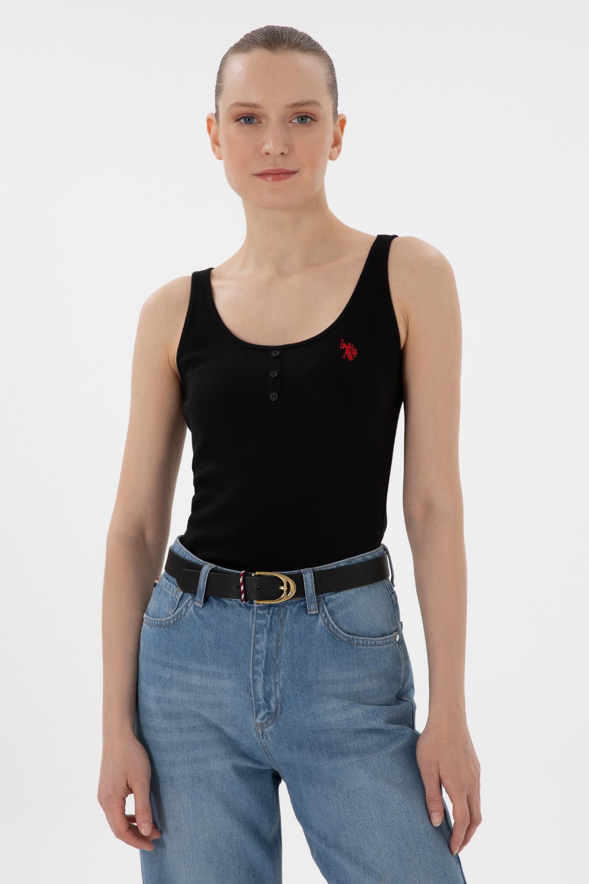 Us. Polo Assn. Kadın Tişört 50300895-Vr046 Siyah