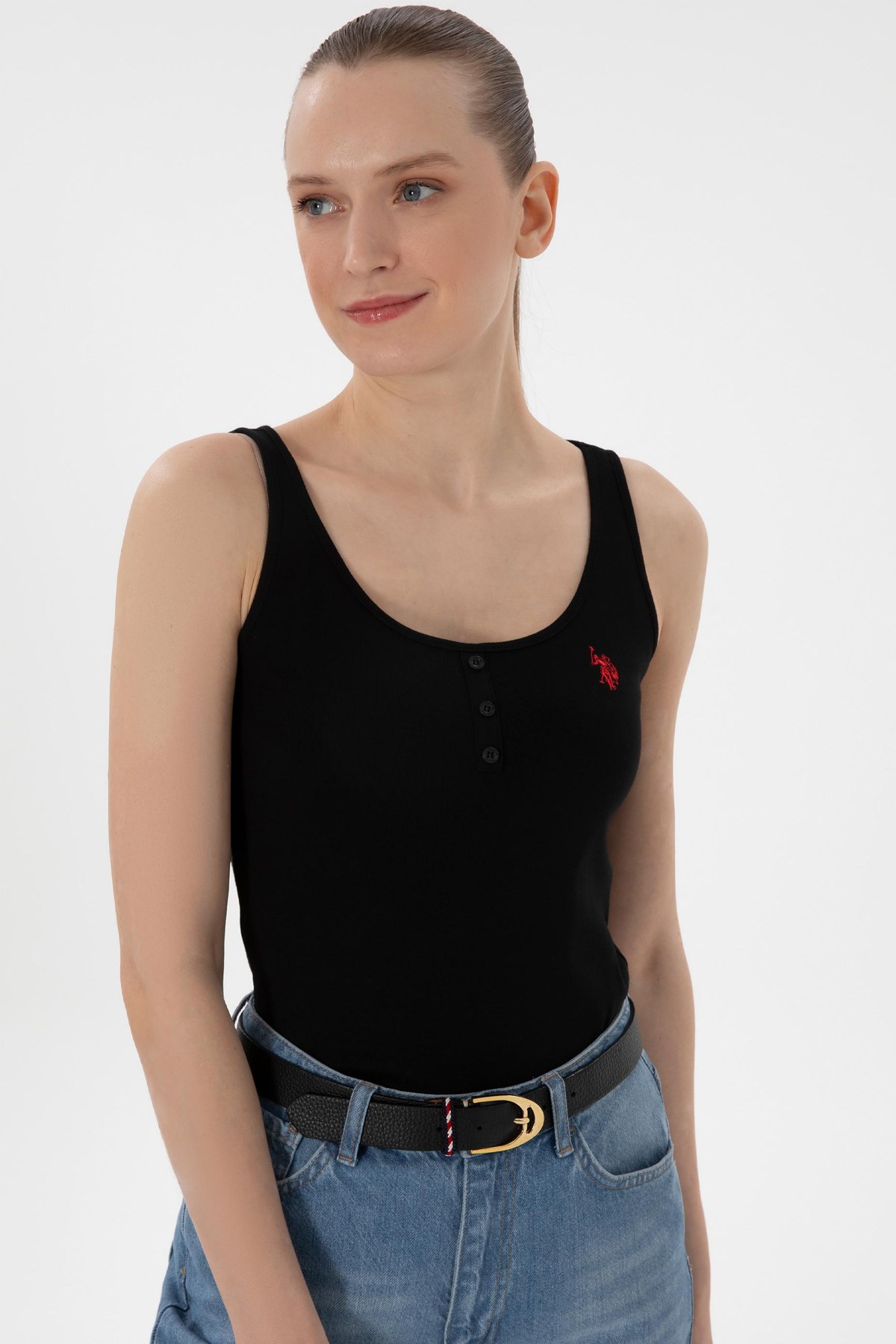 Us. Polo Assn. Kadın Tişört 50300895-Vr046 Siyah