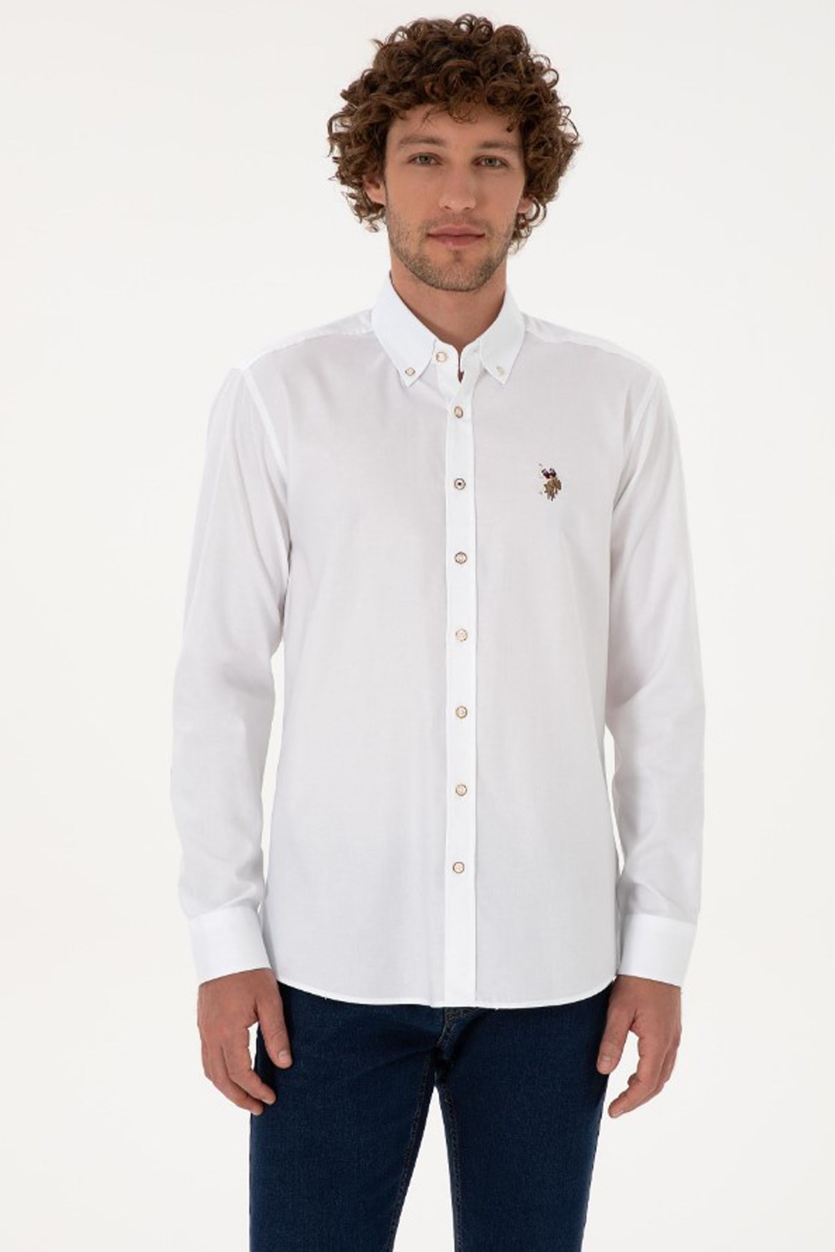 Us. Polo Assn. Erkek Gömlek 503076760-Vr013 Beyaz