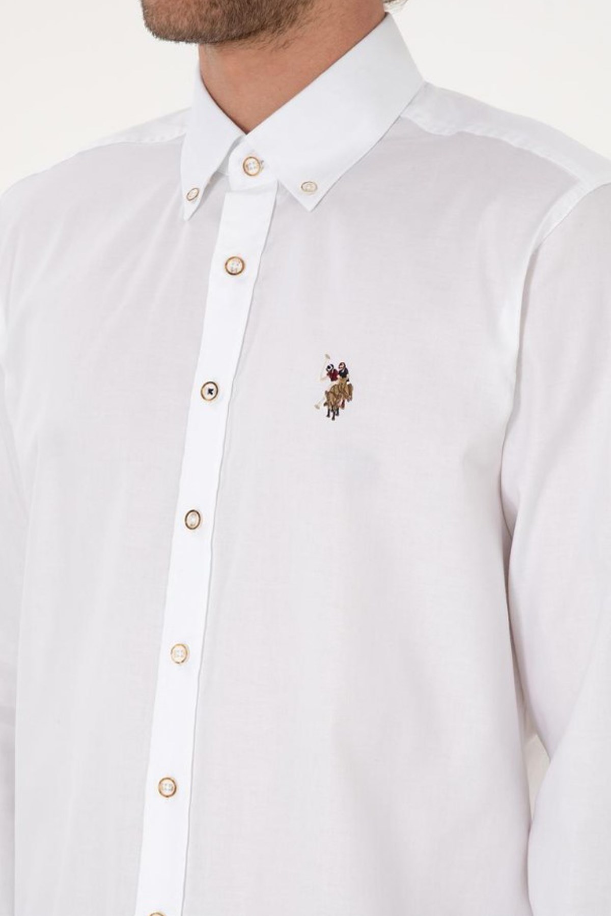 Us. Polo Assn. Erkek Gömlek 503076760-Vr013 Beyaz