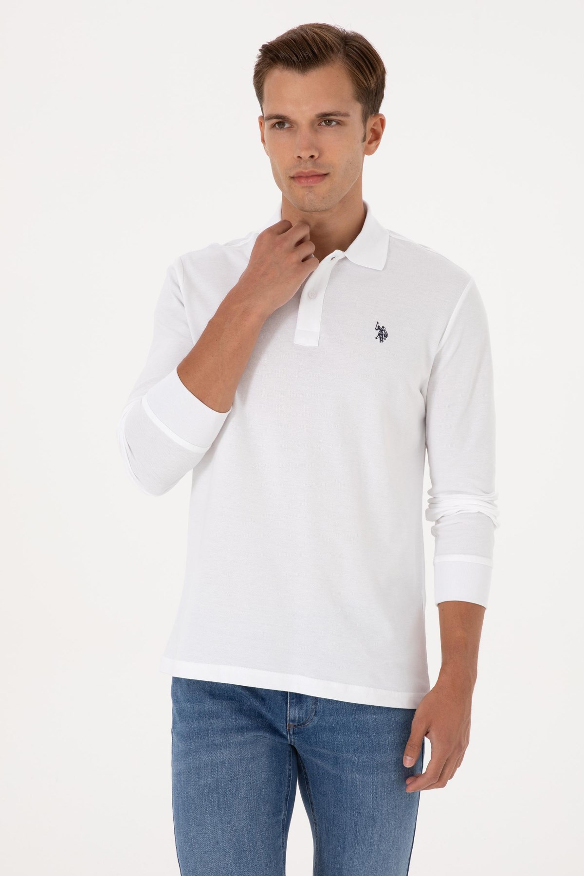 U.S. Polo Assn. Erkek Sweatshirt 50307688-VR013 Beyaz