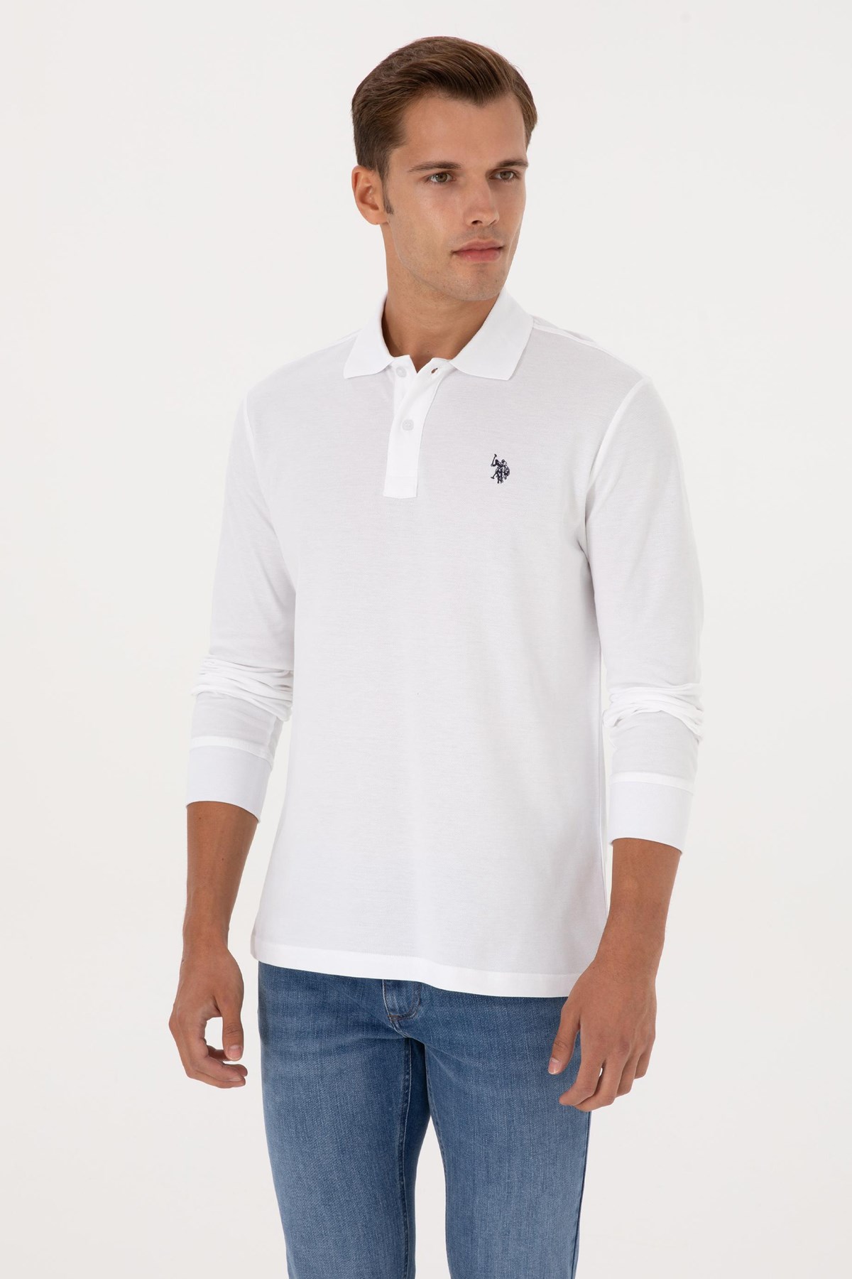 U.S. Polo Assn. Erkek Sweatshirt 50307688-VR013 Beyaz