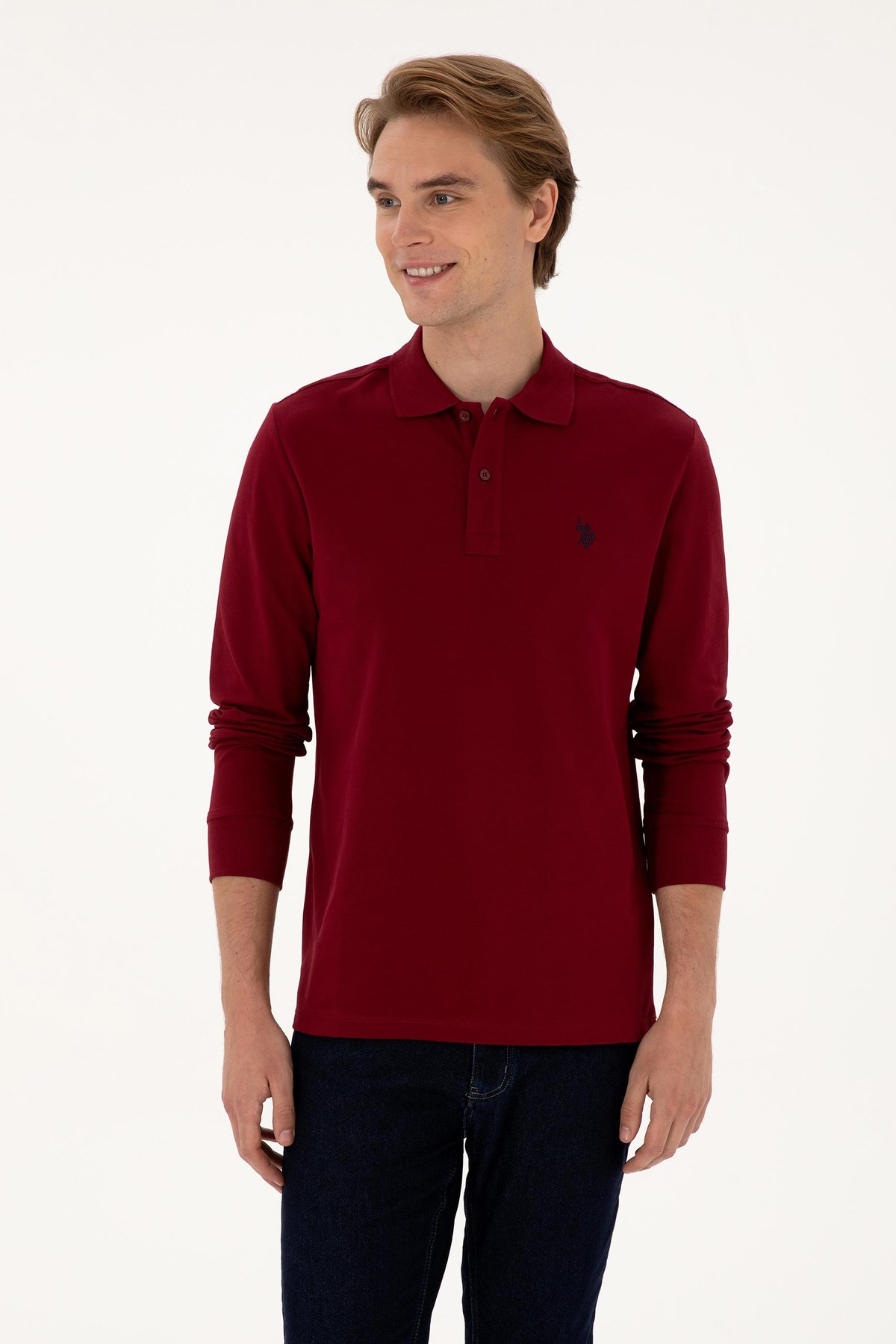 U.S. Polo Assn. Erkek Sweatshirt 50307688-VR014 Bordo