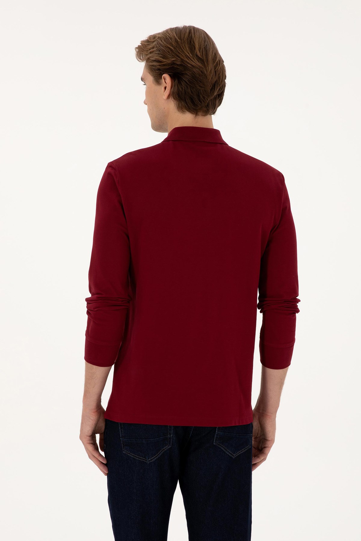 U.S. Polo Assn. Erkek Sweatshirt 50307688-VR014 Bordo