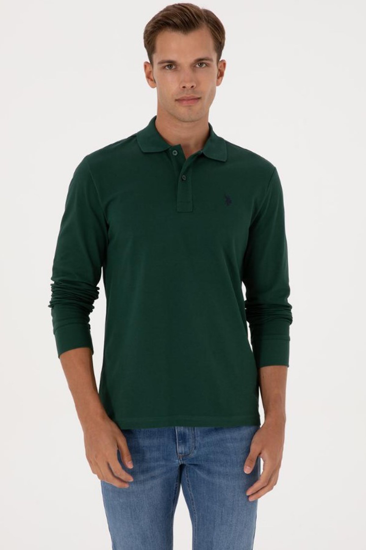 U.S. Polo Assn. Erkek Sweatshirt 50307688-VR079 Yeşil