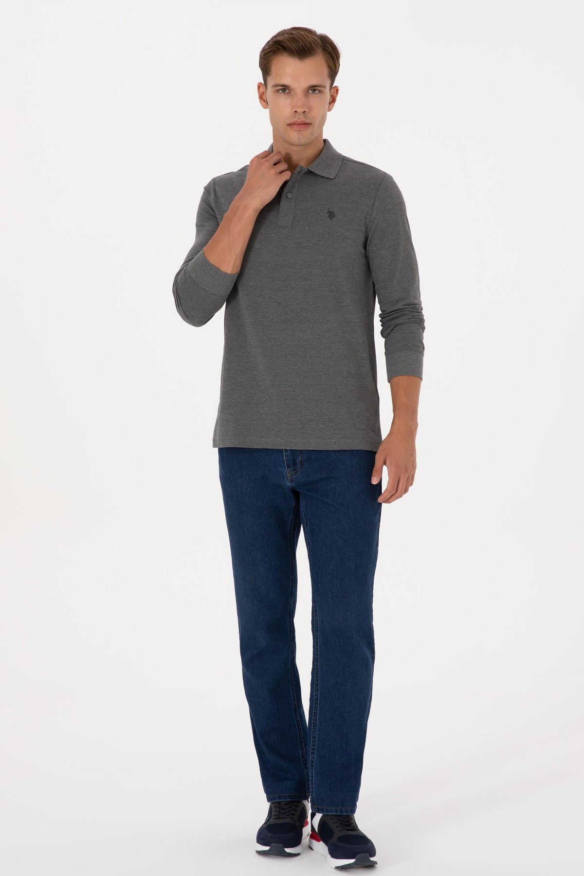 U.S. Polo Assn. Erkek Sweatshirt 50307688-VR081 Antrasit