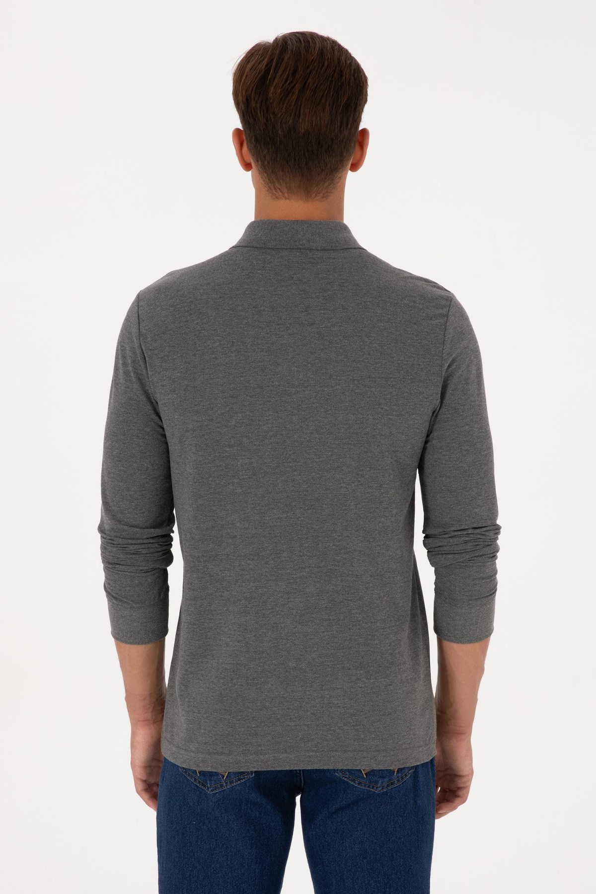 U.S. Polo Assn. Erkek Sweatshirt 50307688-VR081 Antrasit