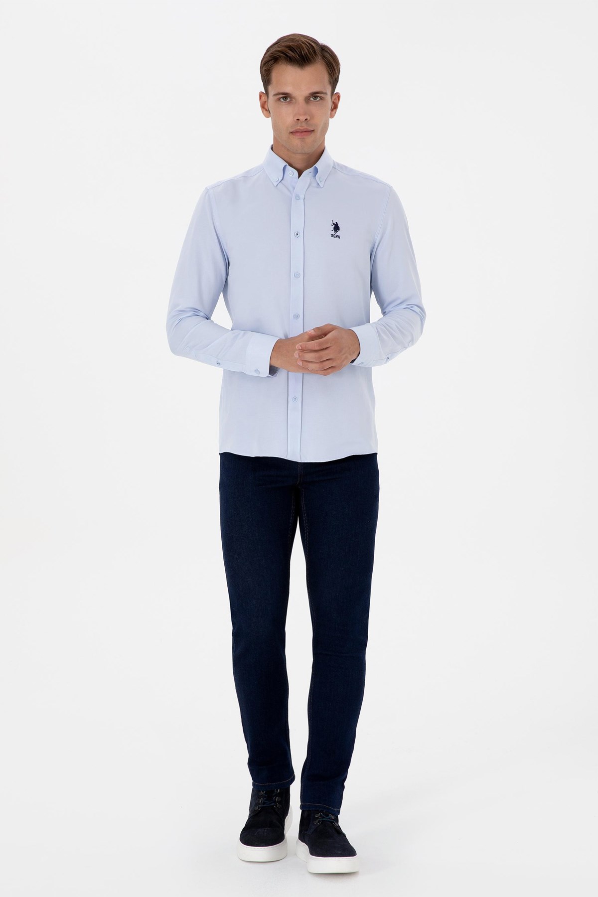 U.S. Polo Assn. Erkek Gömlek 50307693-VR003 Mavi