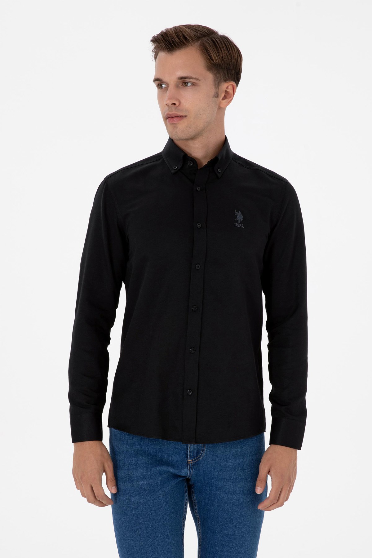 U.S. Polo Assn. Erkek Gömlek 50307693-VR046 Siyah