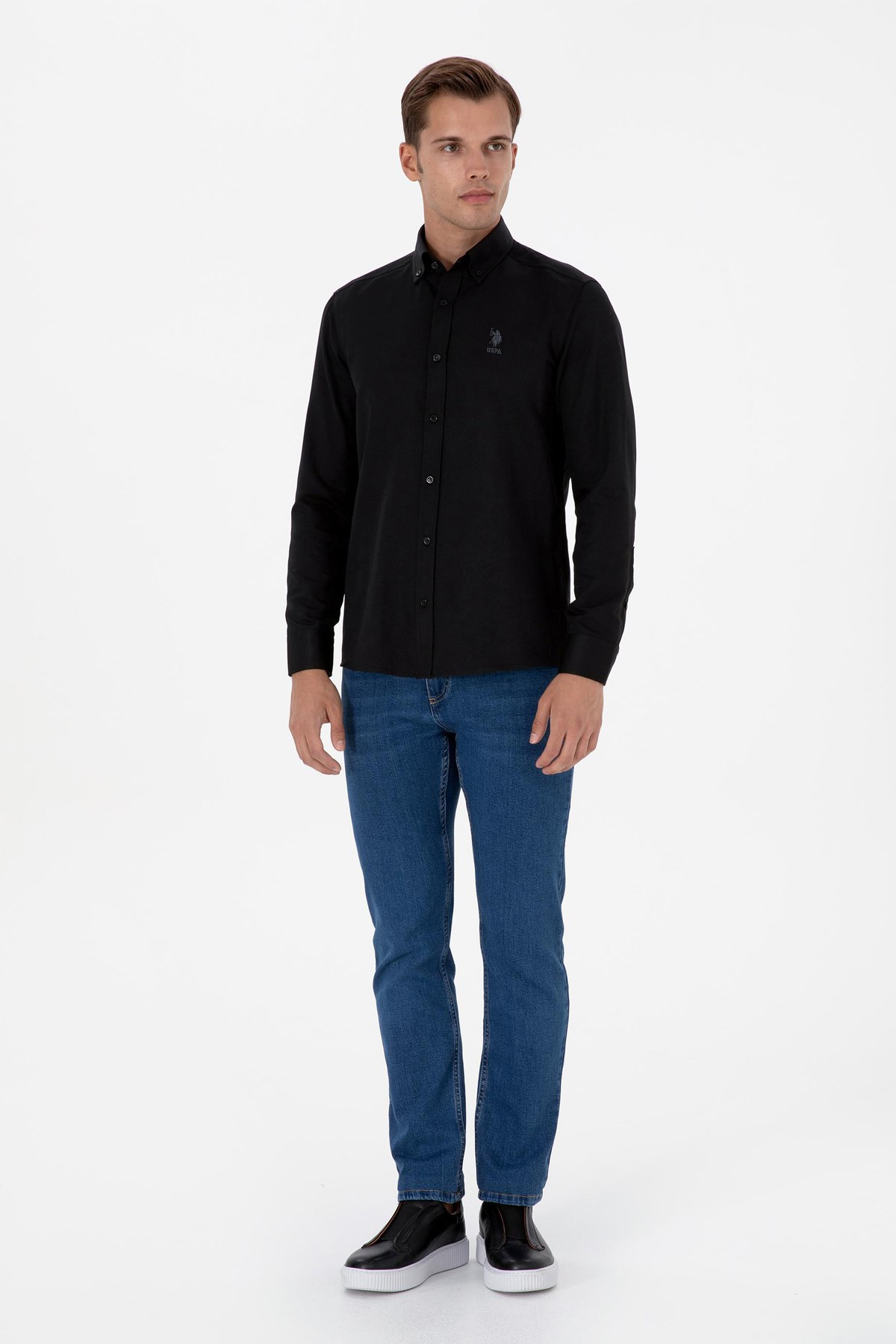U.S. Polo Assn. Erkek Gömlek 50307693-VR046 Siyah
