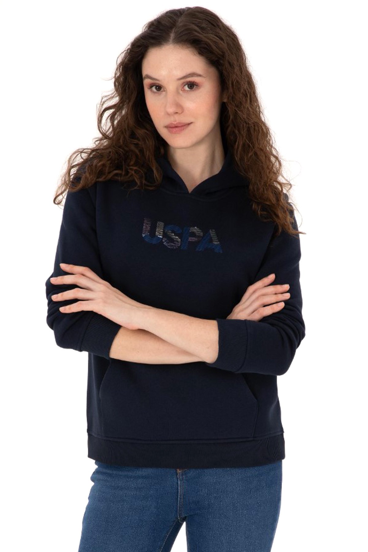 U.S. Polo Assn. Kadın Sweatshirt 50307711-VR033 Lacivert