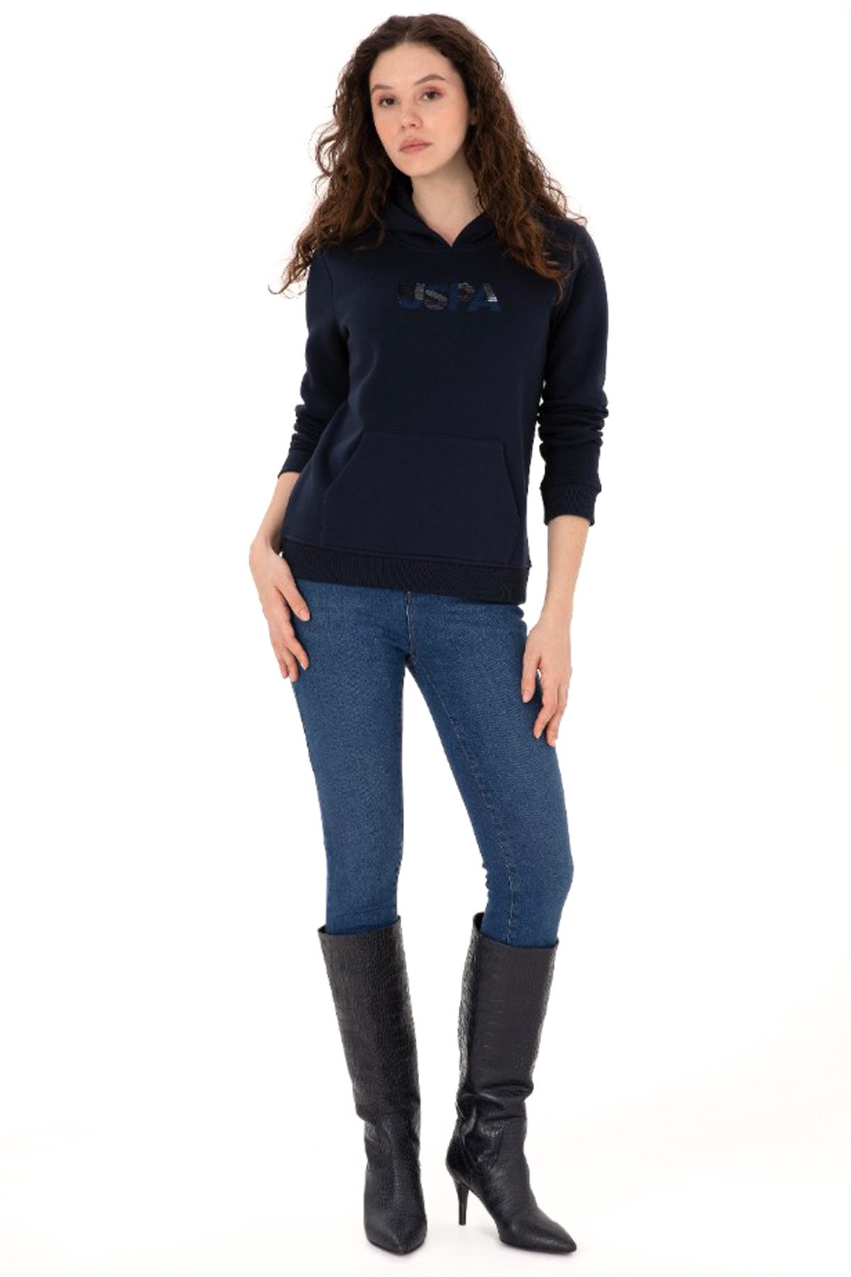 U.S. Polo Assn. Kadın Sweatshirt 50307711-VR033 Lacivert