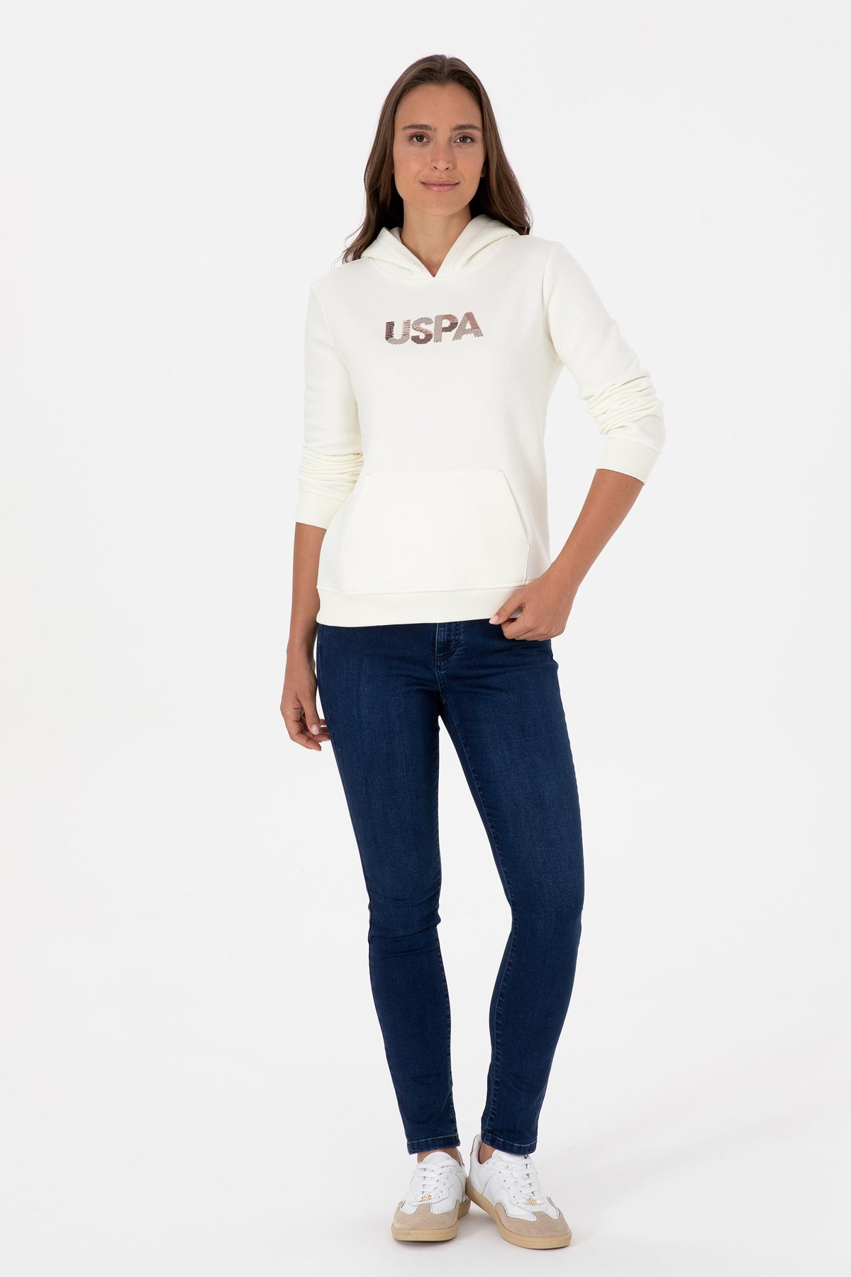 U.S. Polo Assn. Kadın Sweatshirt 50307711-VR256 Bej