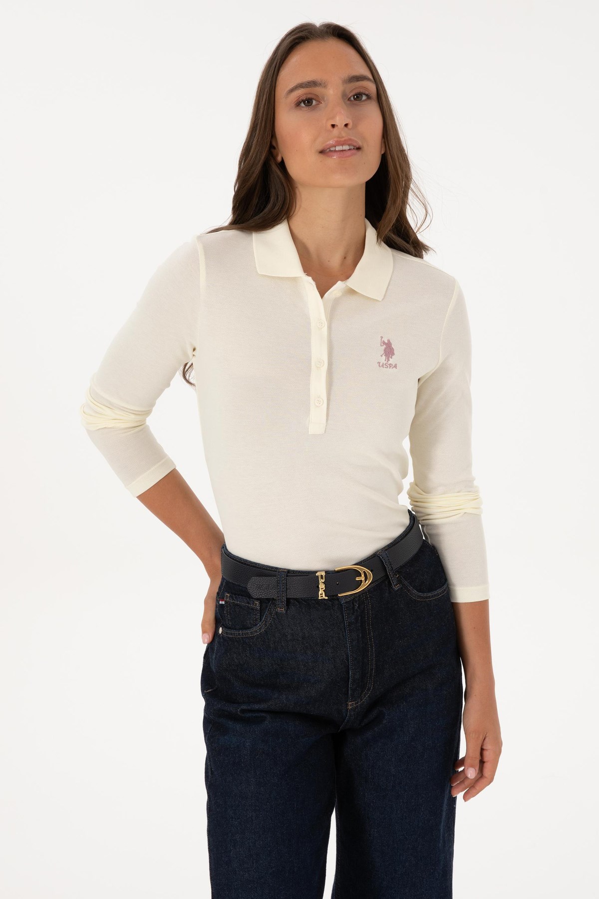 U.S. Polo Assn. Kadın Sweatshirt 50307755-VR256 Bej