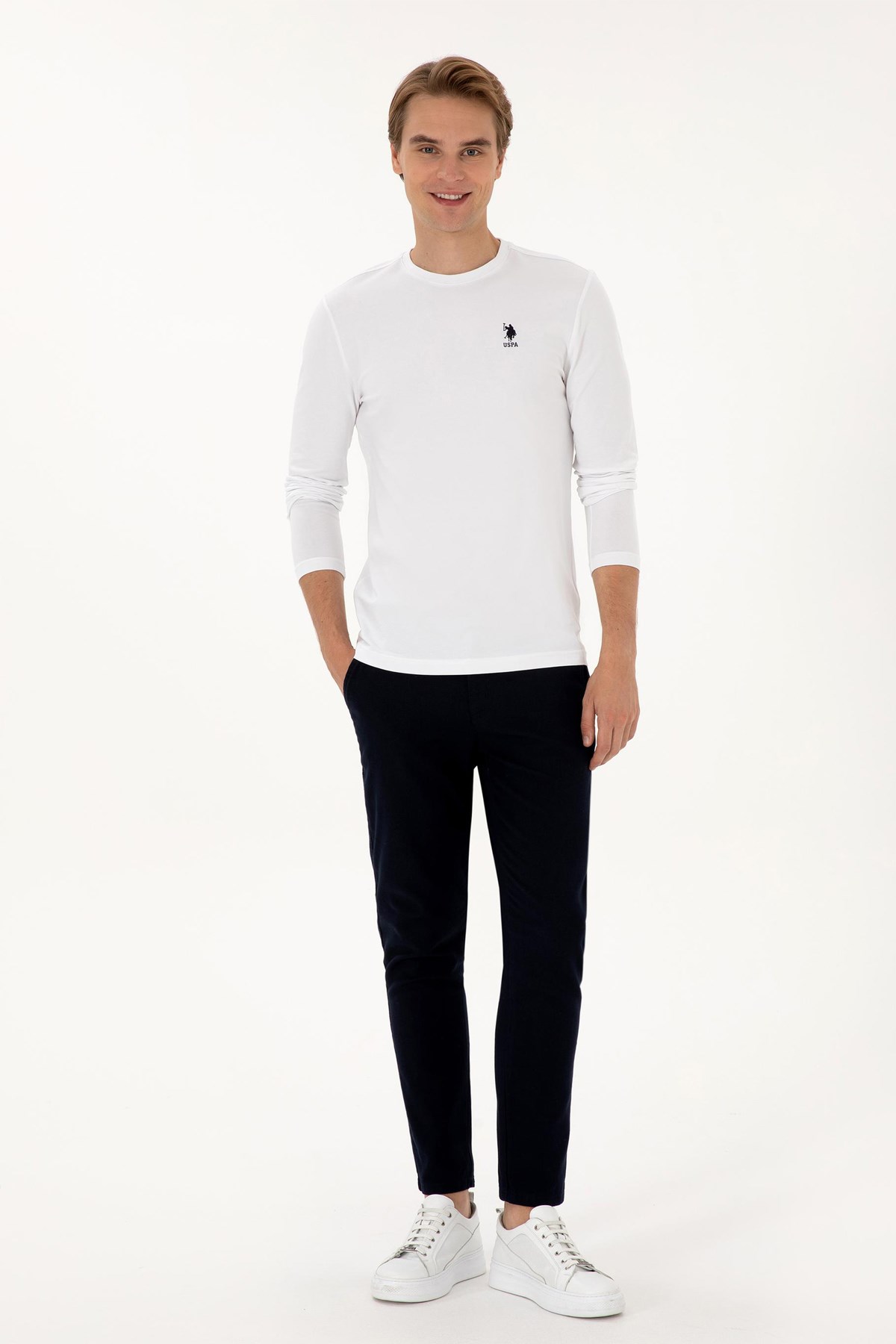 U.S. Polo Assn. Erkek Sweatshirt 50307762-VR013 Beyaz