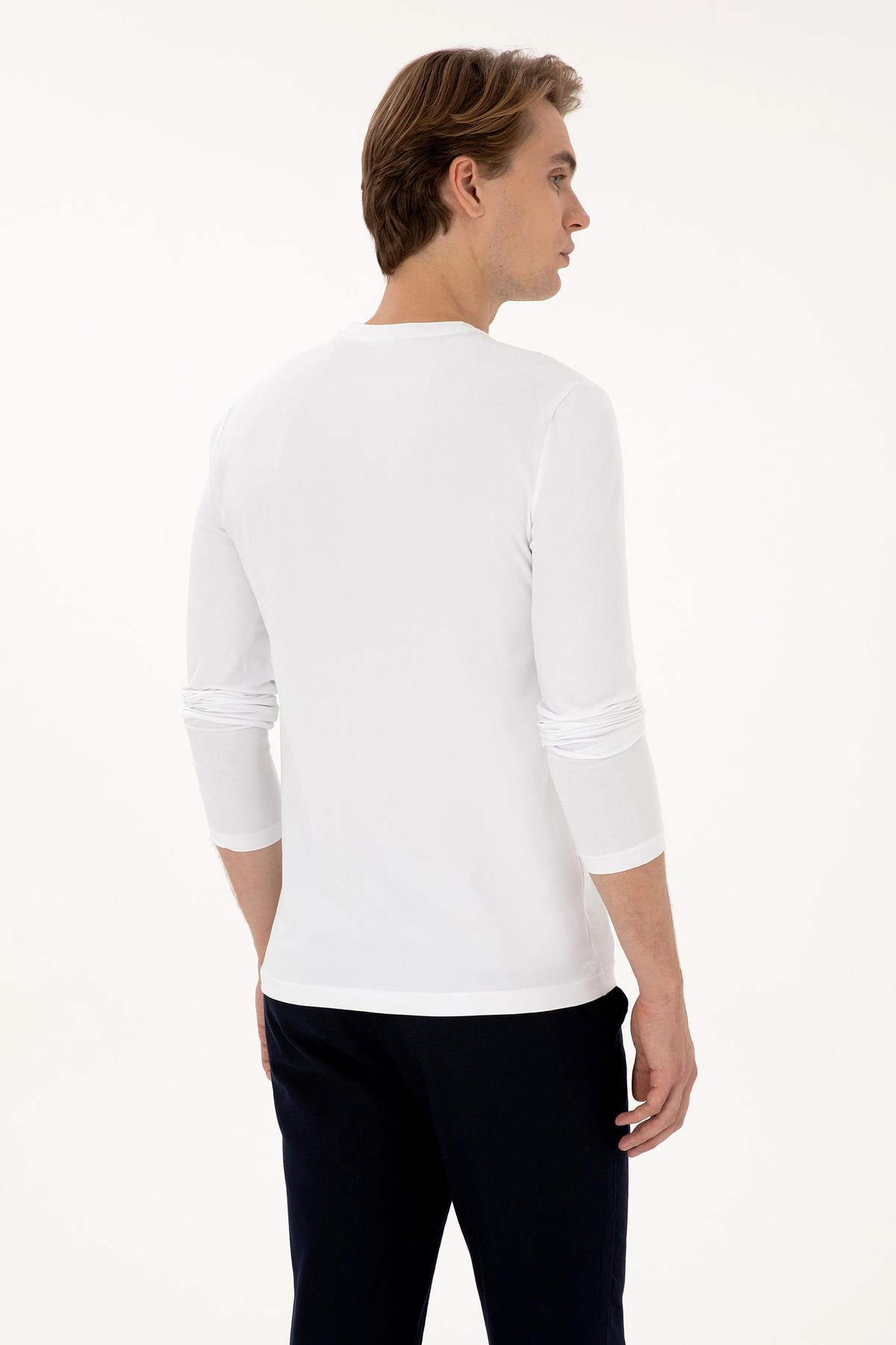U.S. Polo Assn. Erkek Sweatshirt 50307762-VR013 Beyaz