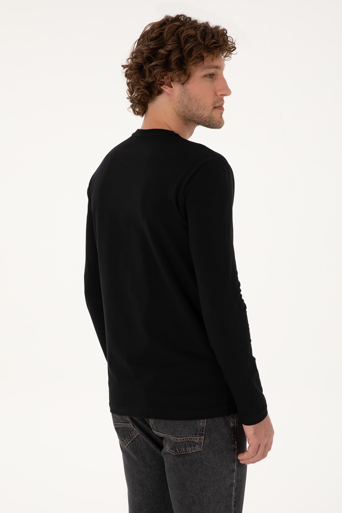 U.S. Polo Assn. Erkek Sweatshirt 50307762-VR046 Siyah