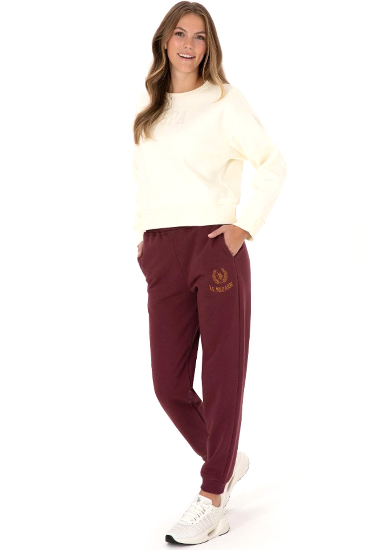 U.S. Polo Assn. Kadın Eşofman Altı 50307788-VR177 Bordo