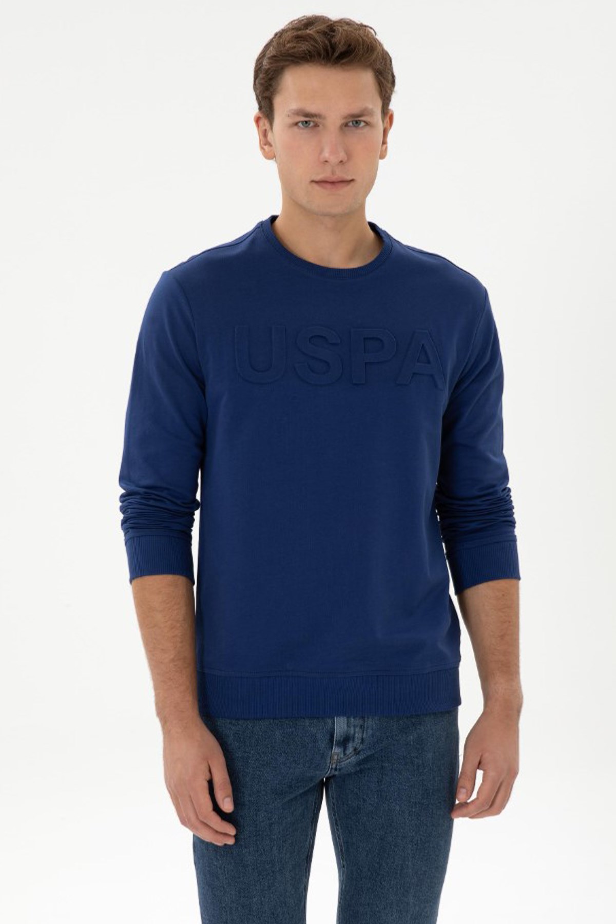 U.S. Polo Assn. Erkek Sweatshirt 50307793-VR028 İndigo
