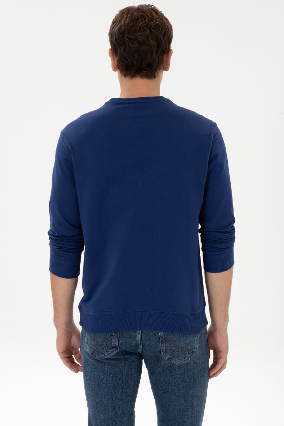 U.S. Polo Assn. Erkek Sweatshirt 50307793-VR028 İndigo
