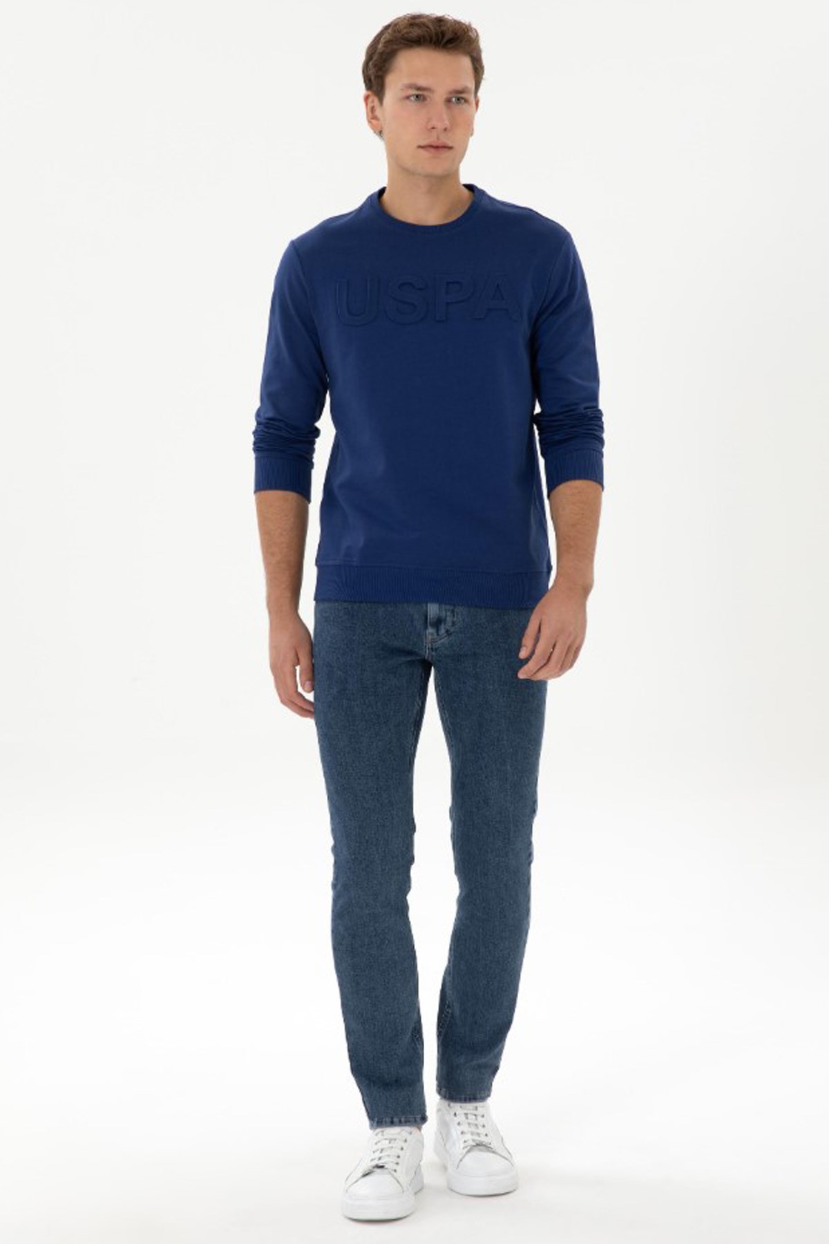U.S. Polo Assn. Erkek Sweatshirt 50307793-VR028 İndigo