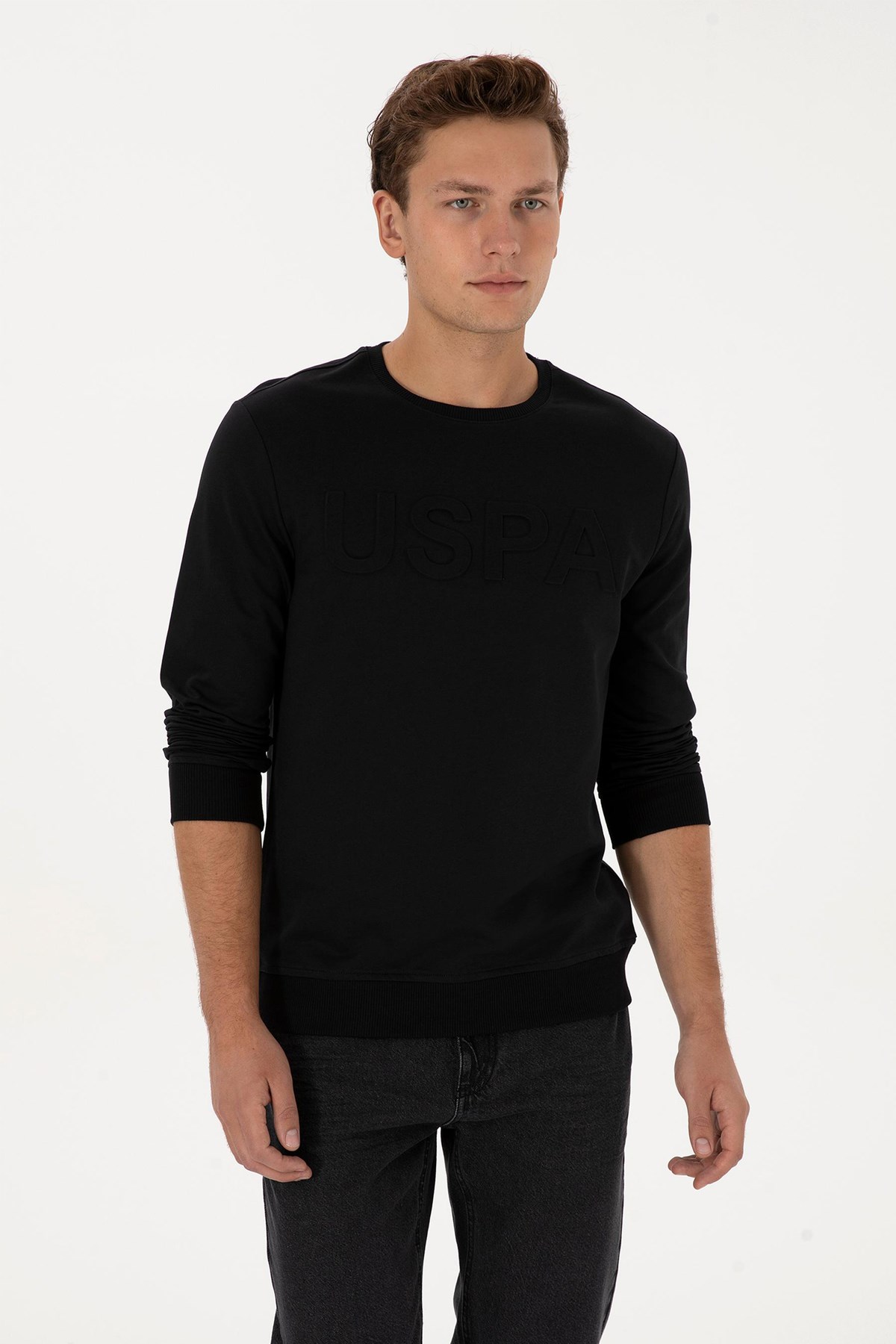 U.S. Polo Assn. Erkek Sweatshirt 50307793-VR046 Siyah