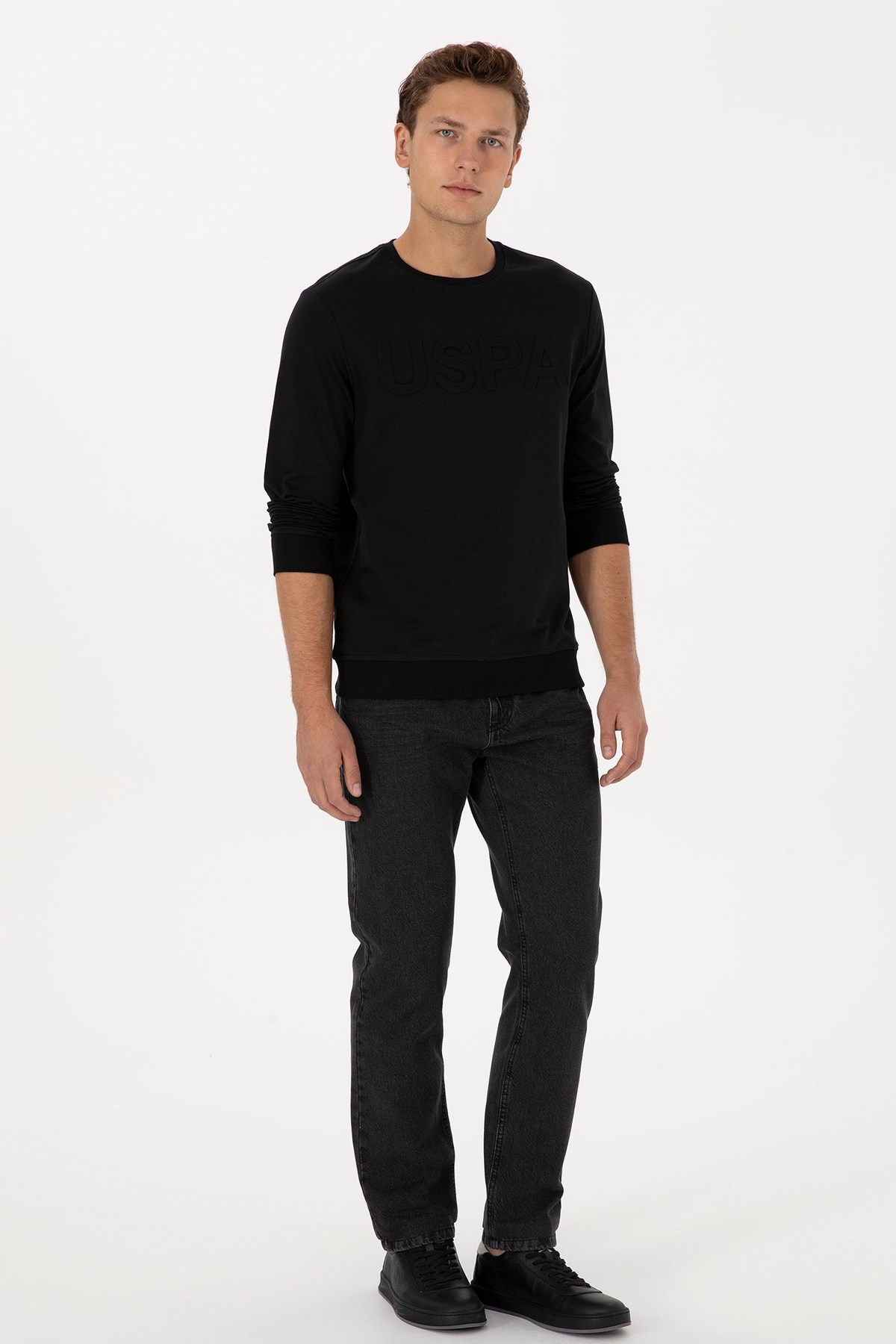 U.S. Polo Assn. Erkek Sweatshirt 50307793-VR046 Siyah
