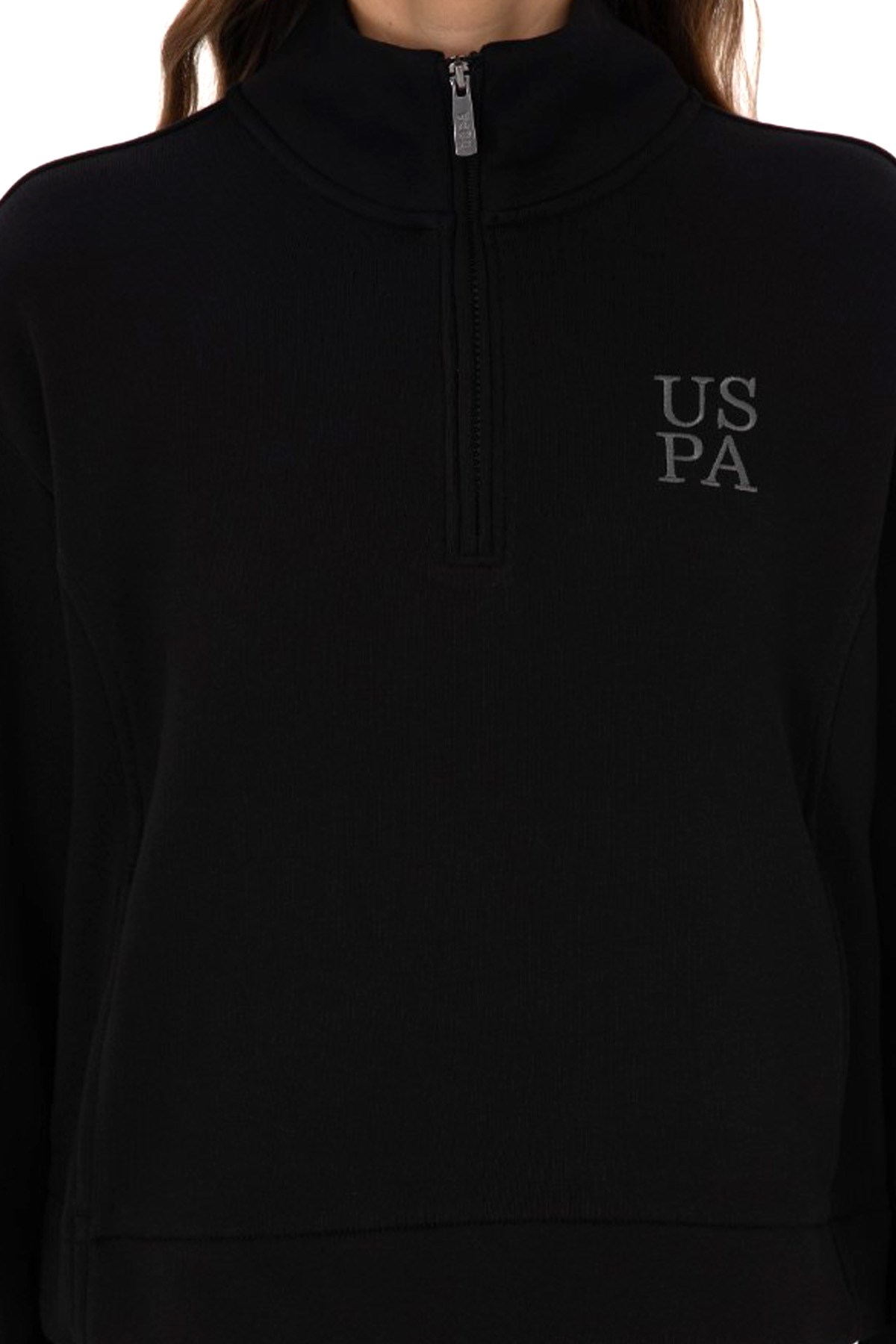 U.S. Polo Assn. Kadın Sweatshirt 50307798-VR046 Siyah