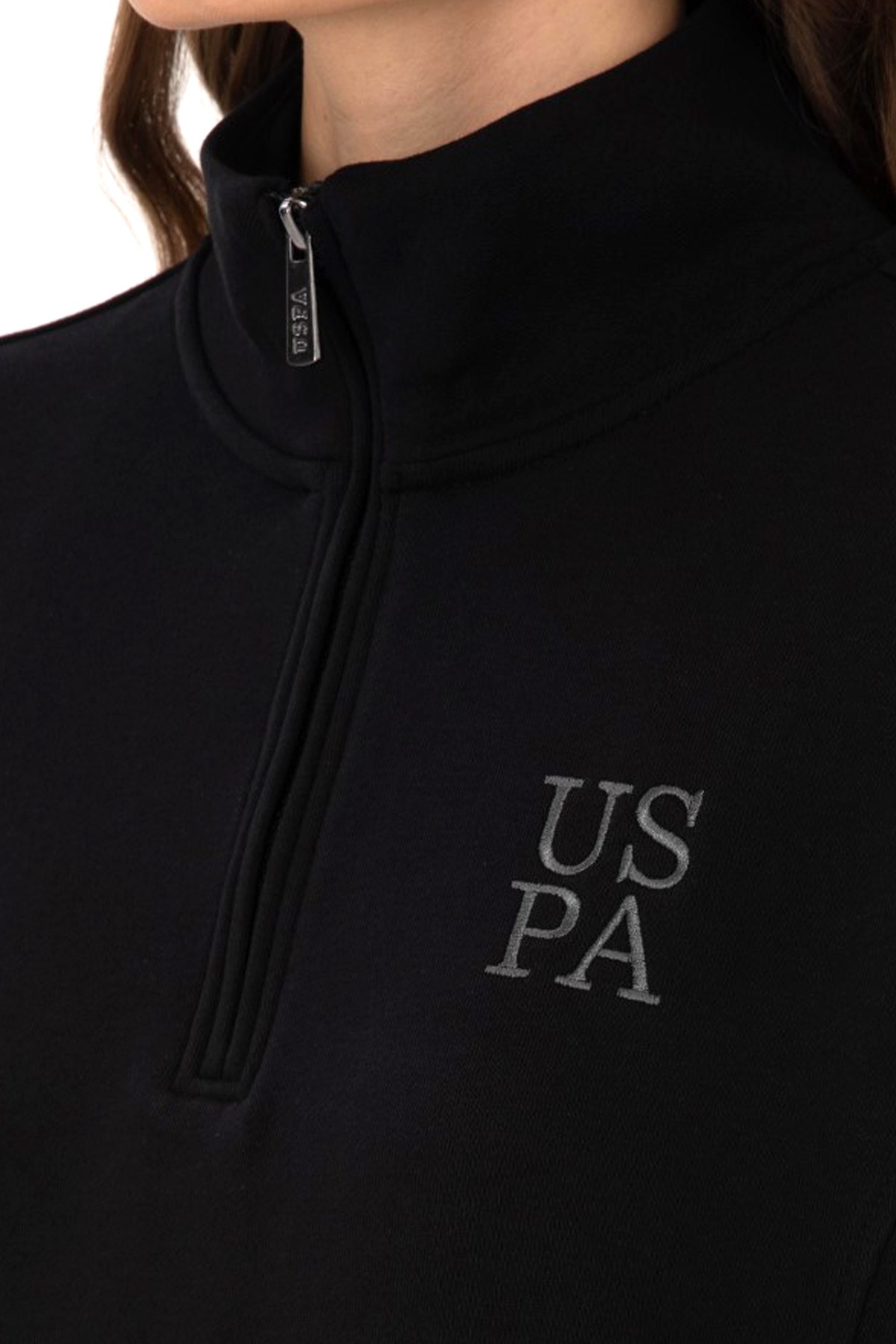 U.S. Polo Assn. Kadın Sweatshirt 50307798-VR046 Siyah