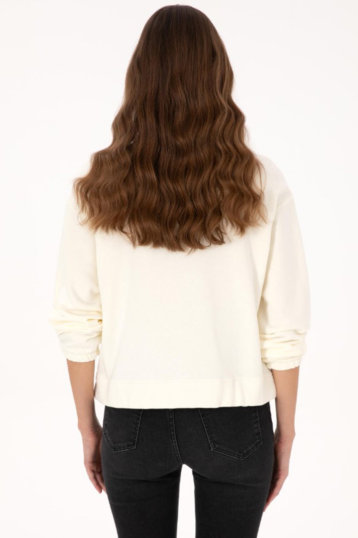U.S. Polo Assn. Kadın Sweatshirt 50307798-VR256 Bej