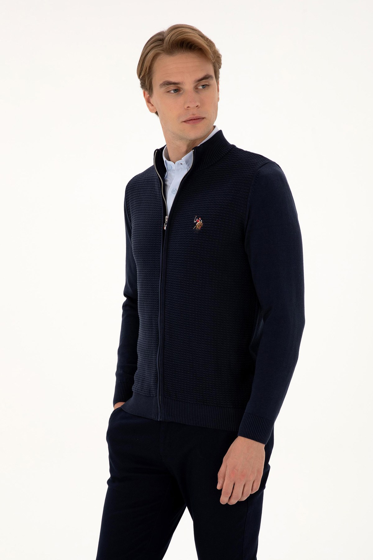 U.S. Polo Assn. Erkek Hırka 50307800-VR033 Lacivert