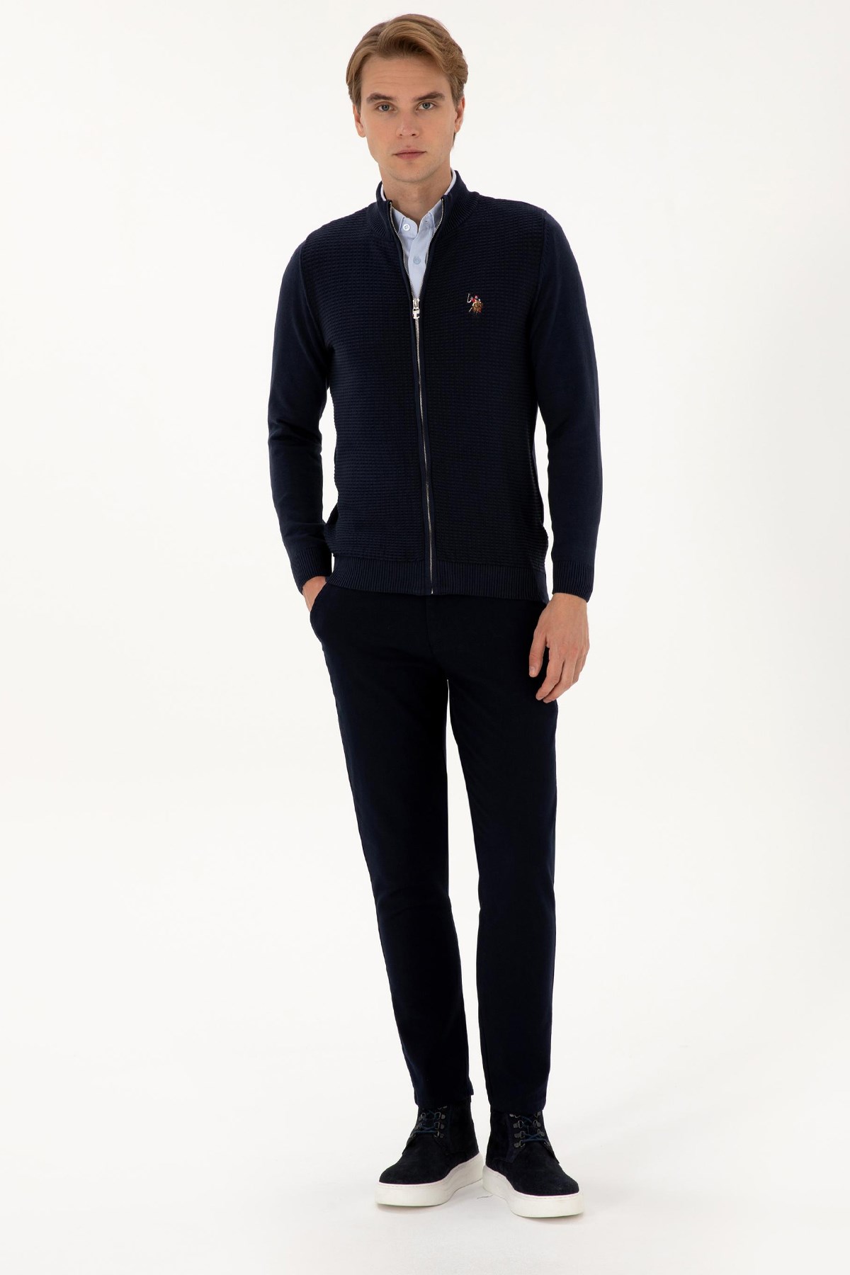 U.S. Polo Assn. Erkek Hırka 50307800-VR033 Lacivert