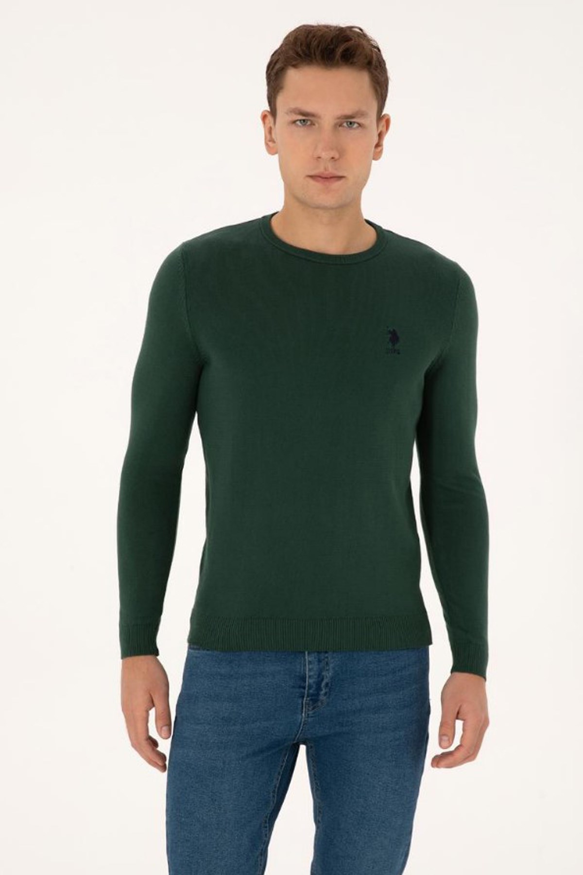 U.S. Polo Assn. Erkek Kazak 50307982-VR079 Yeşil