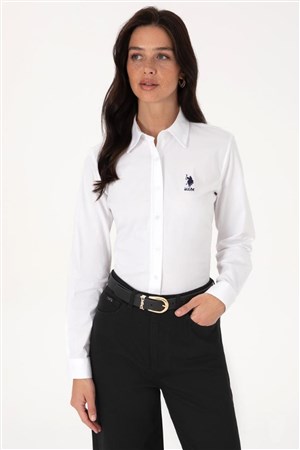 U.S. Polo Assn. Kadın Gömlek 50307989-VR013 Beyaz