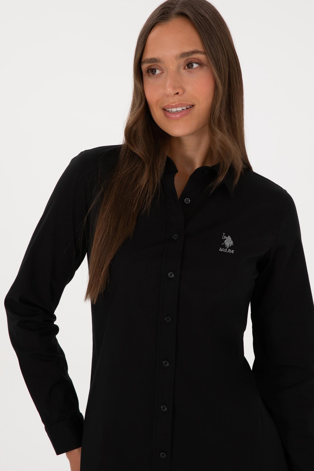 U.S. Polo Assn. Kadın Gömlek 50307989-VR046 Siyah