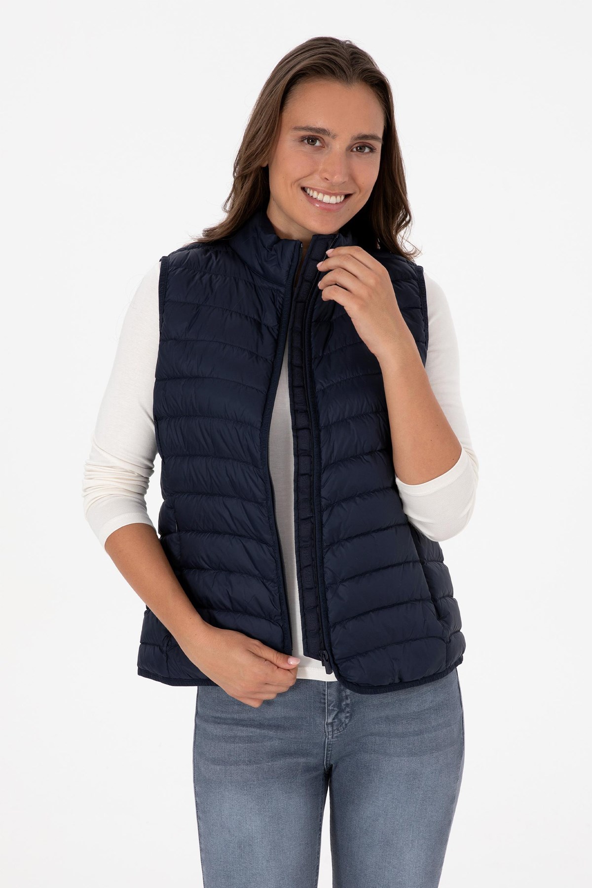 U.S. Polo Assn. Kadın Yelek 50308083-VR033 Lacivert
