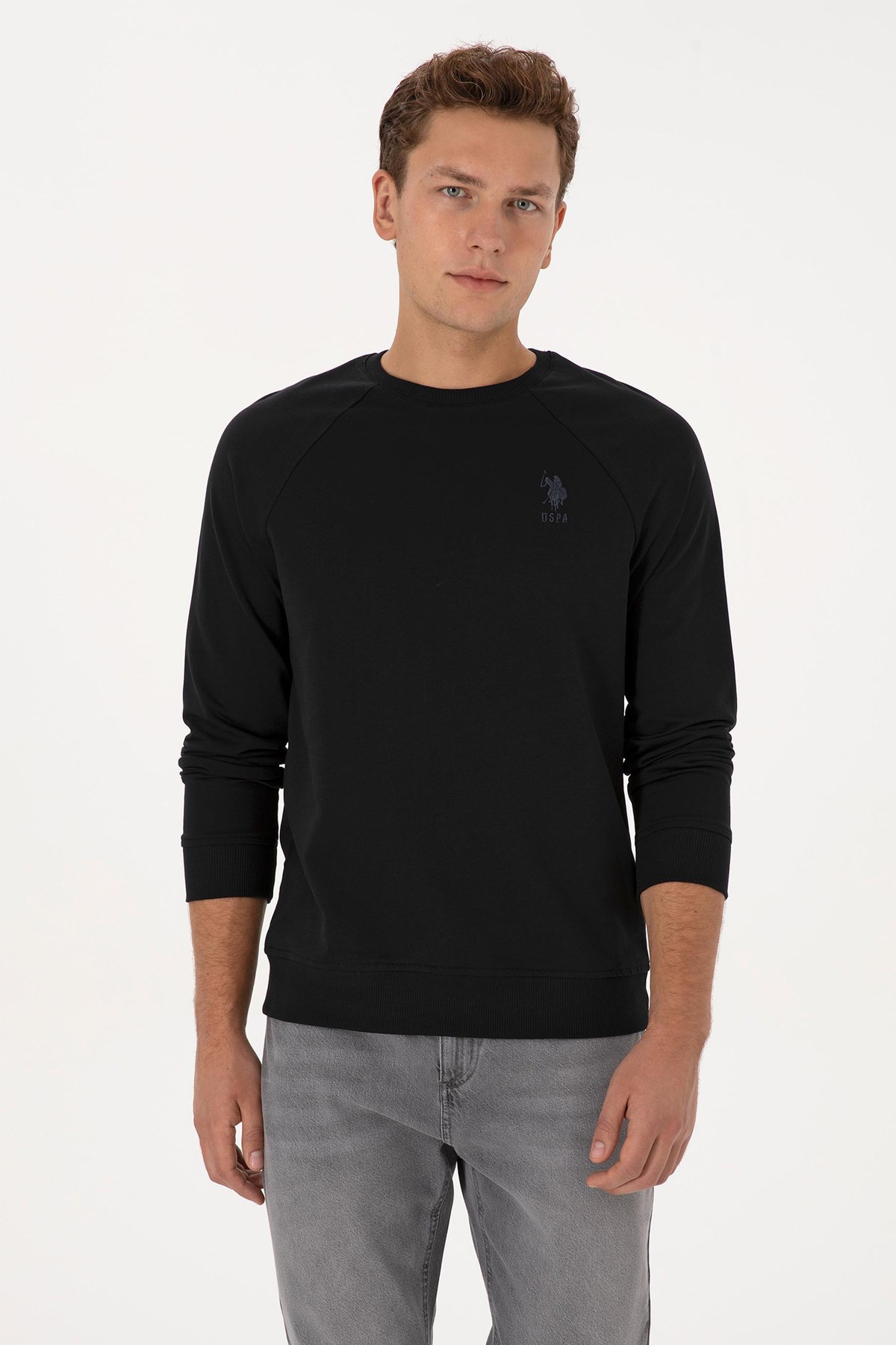 U.S. Polo Assn. Erkek Sweatshirt 50308103-VR046 Siyah