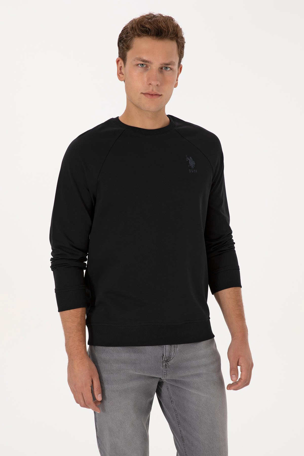 U.S. Polo Assn. Erkek Sweatshirt 50308103-VR046 Siyah