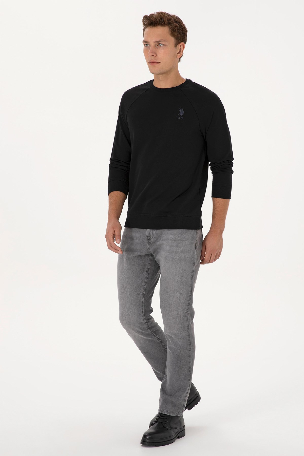 U.S. Polo Assn. Erkek Sweatshirt 50308103-VR046 Siyah