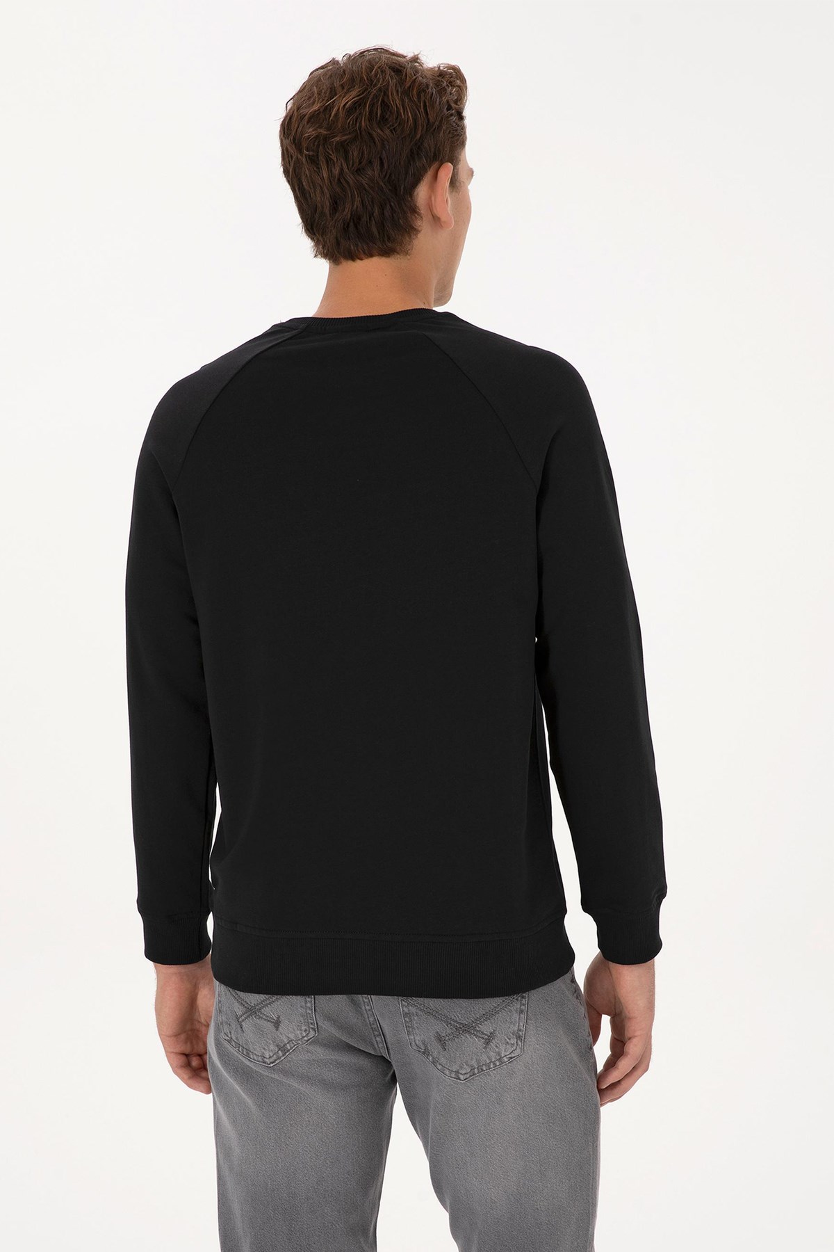 U.S. Polo Assn. Erkek Sweatshirt 50308103-VR046 Siyah