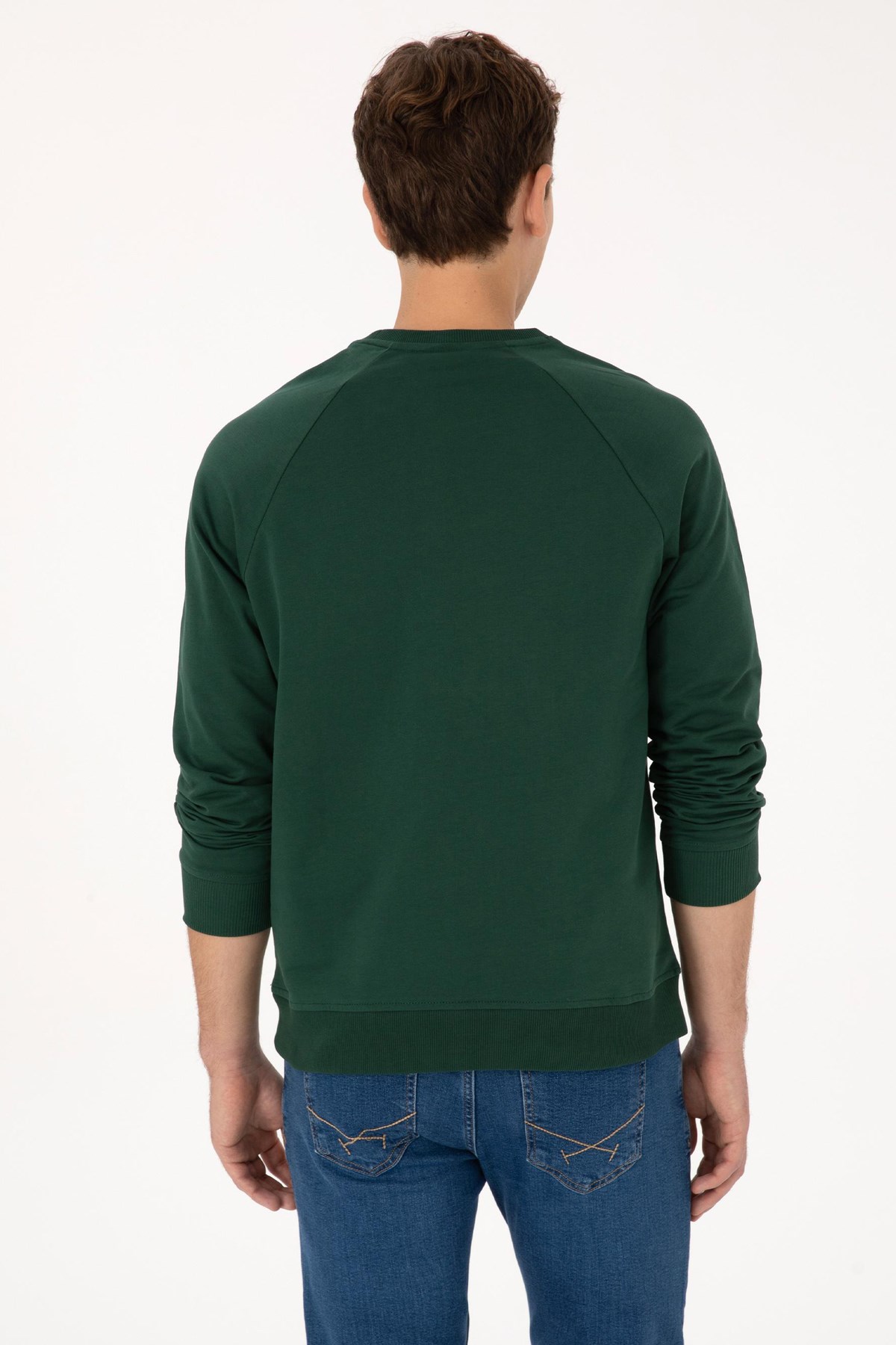 U.S. Polo Assn. Erkek Sweatshirt 50308103-VR079 Yeşil