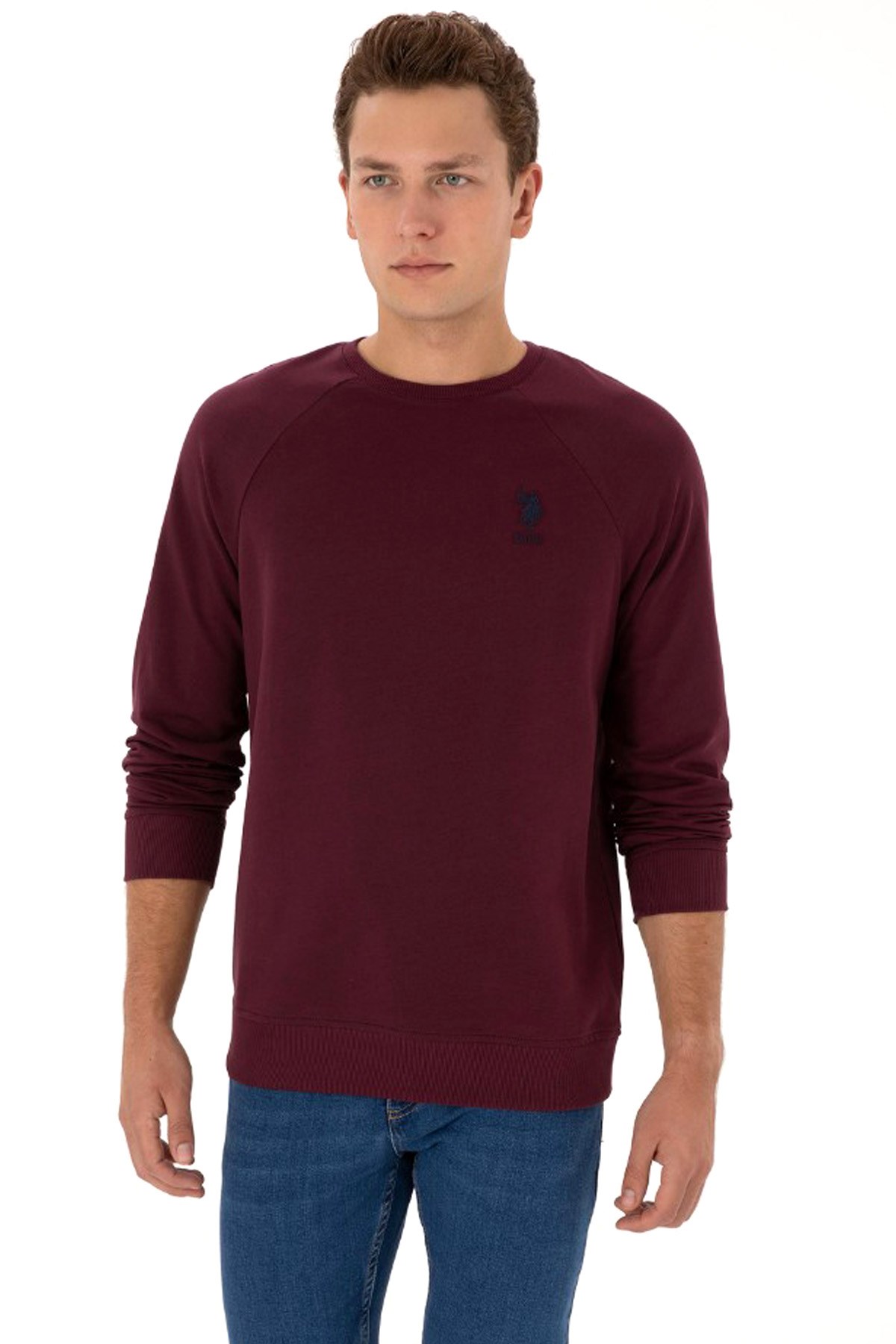 U.S. Polo Assn. Erkek Sweatshirt 50308103-VR177 Bordo