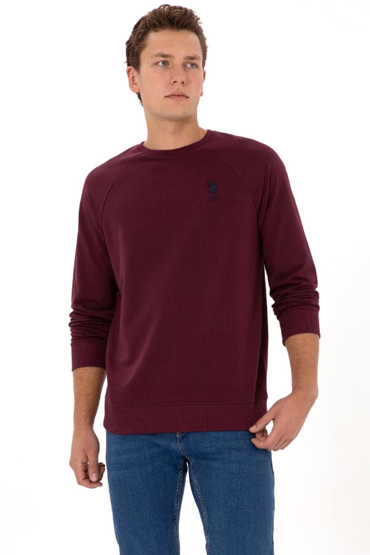U.S. Polo Assn. Erkek Sweatshirt 50308103-VR177 Bordo