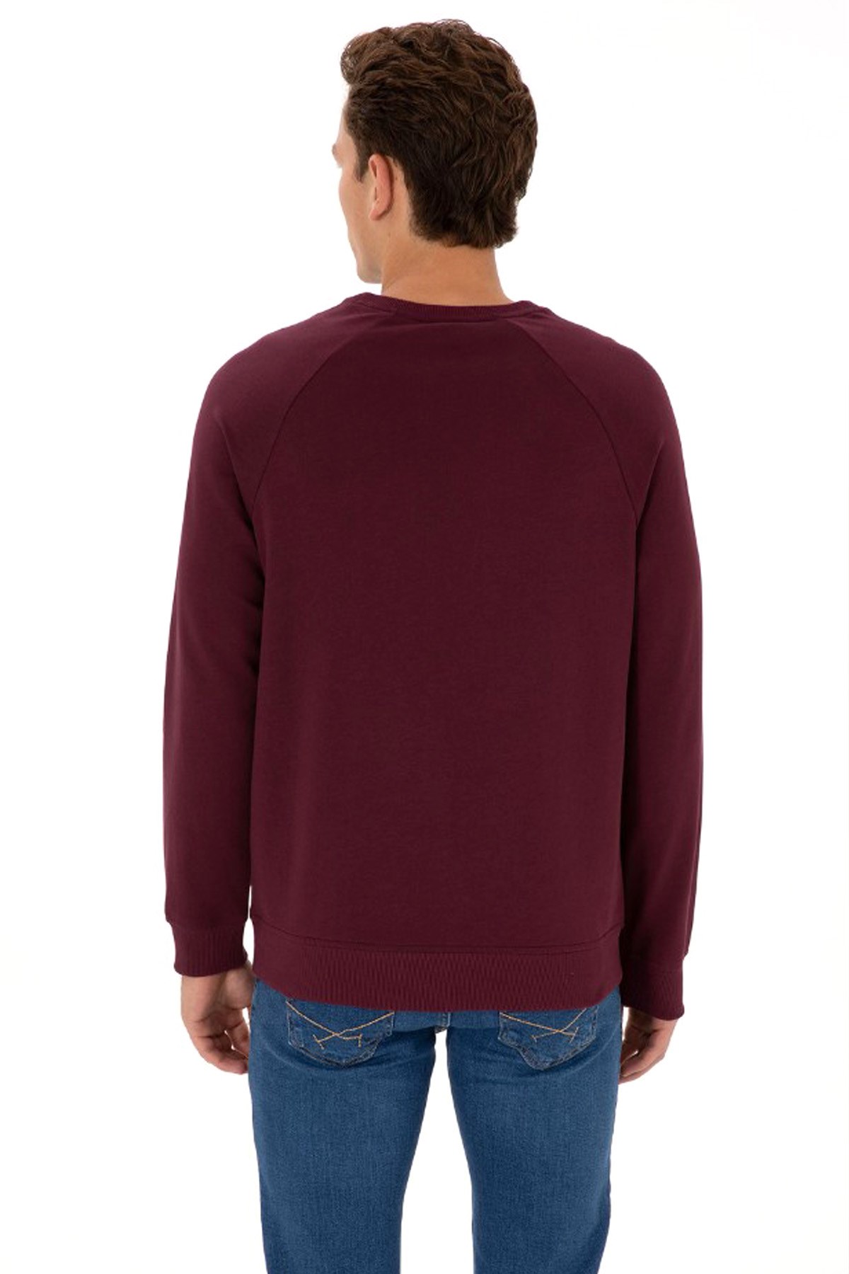 U.S. Polo Assn. Erkek Sweatshirt 50308103-VR177 Bordo