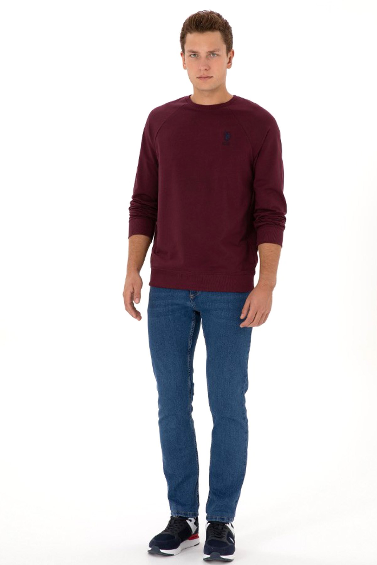 U.S. Polo Assn. Erkek Sweatshirt 50308103-VR177 Bordo