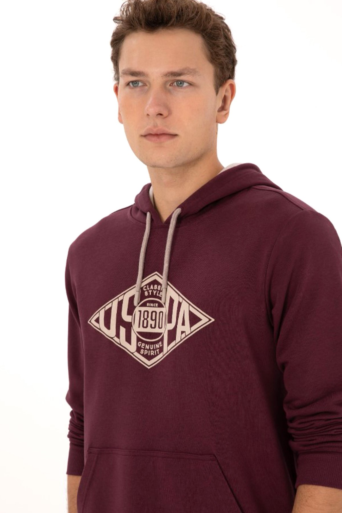 U.S. Polo Assn. Erkek Sweatshirt 50308129-VR177 Bordo