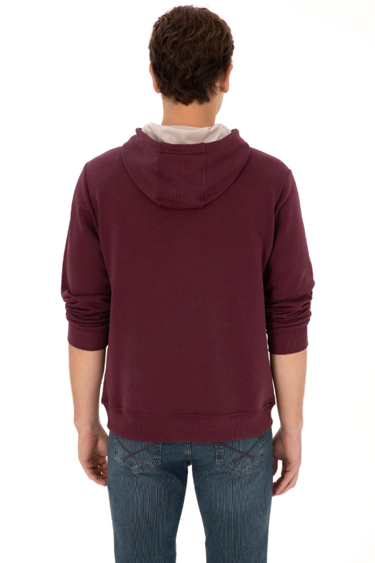 U.S. Polo Assn. Erkek Sweatshirt 50308129-VR177 Bordo