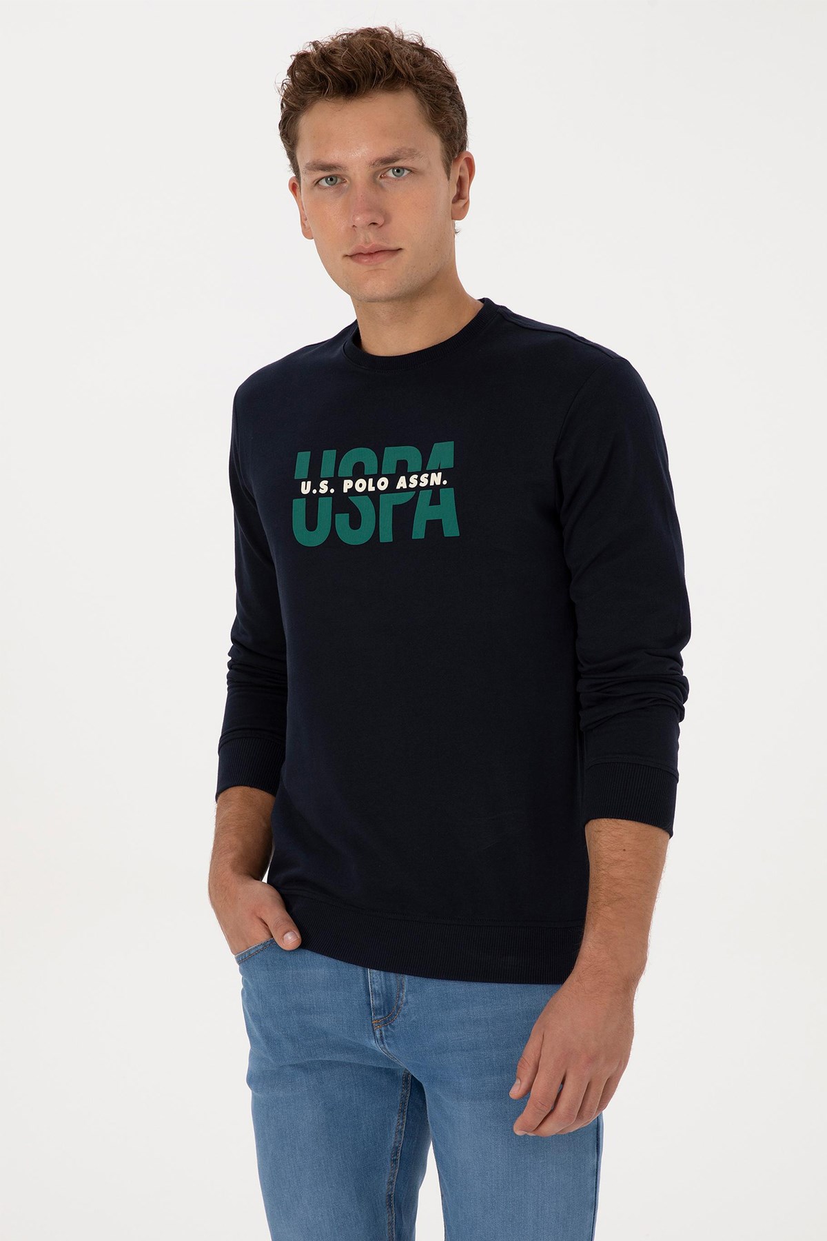 U.S. Polo Assn. Erkek Sweatshirt 50308149-VR033 Lacivert