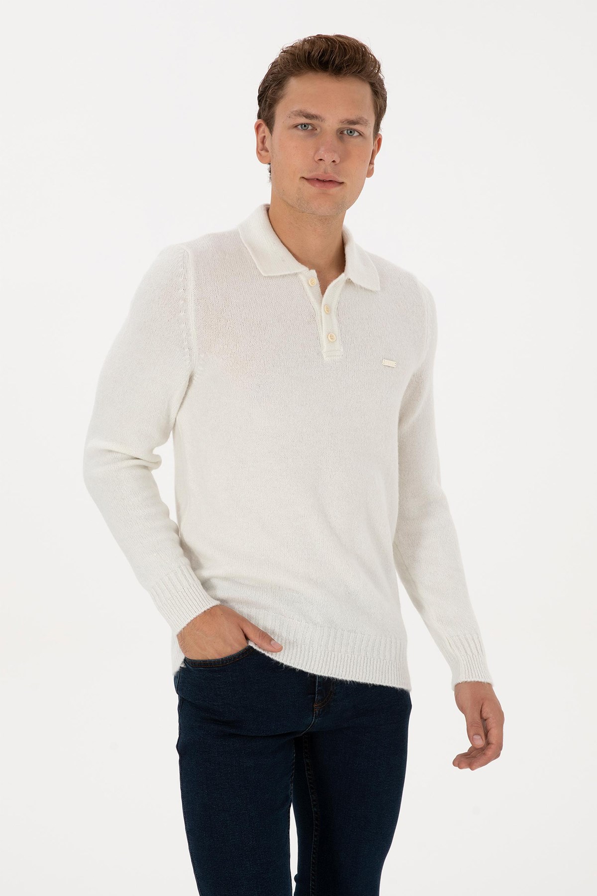 U.S. Polo Assn. Erkek Kazak 50308276-VR256 Bej