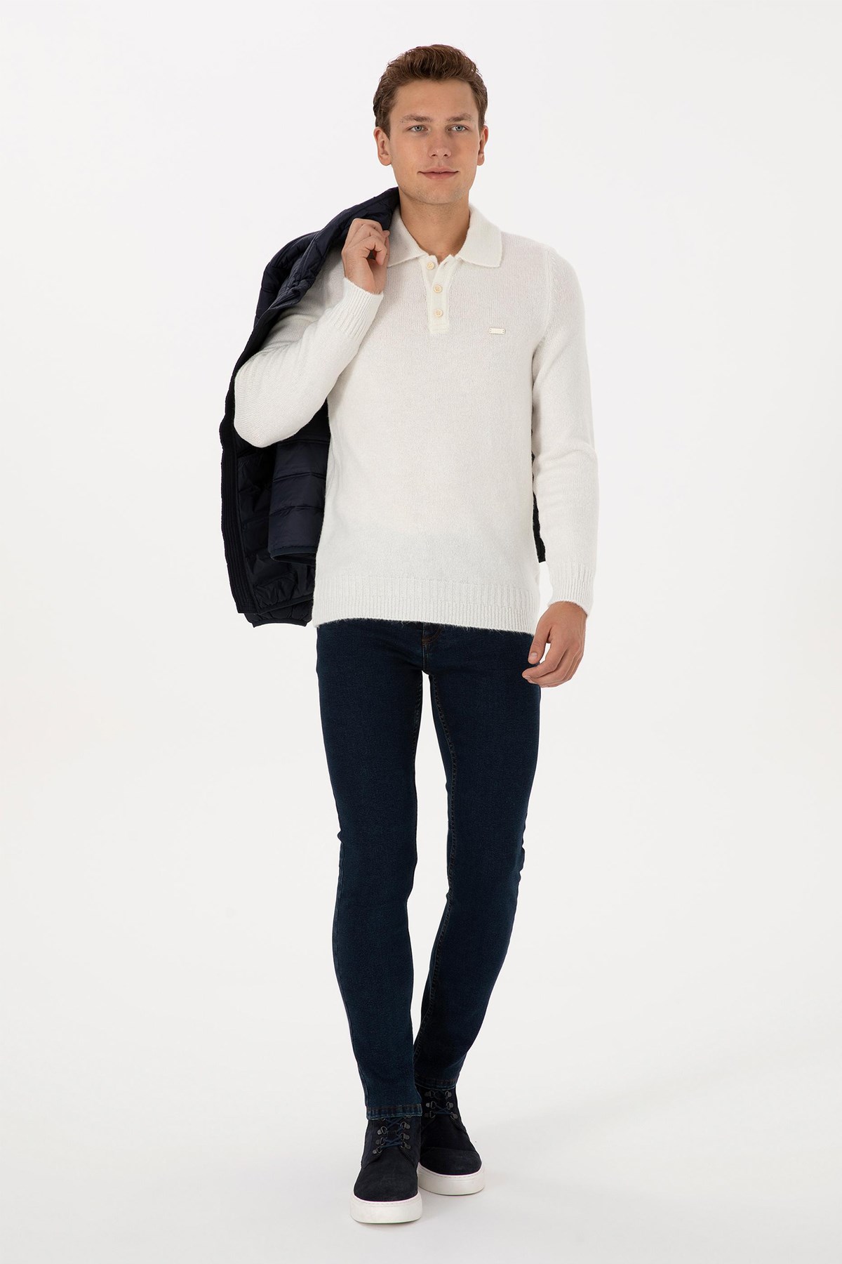 U.S. Polo Assn. Erkek Kazak 50308276-VR256 Bej